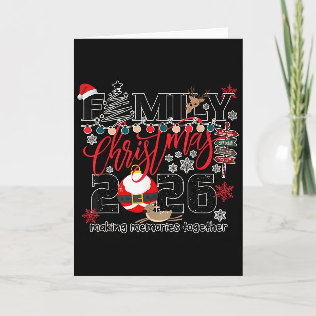 Merry Christmas 2026 Women, Men Shirt  Card (Front)