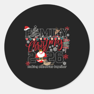 Merry Christmas 2026 Women, Men Shirt  Classic Round Sticker
