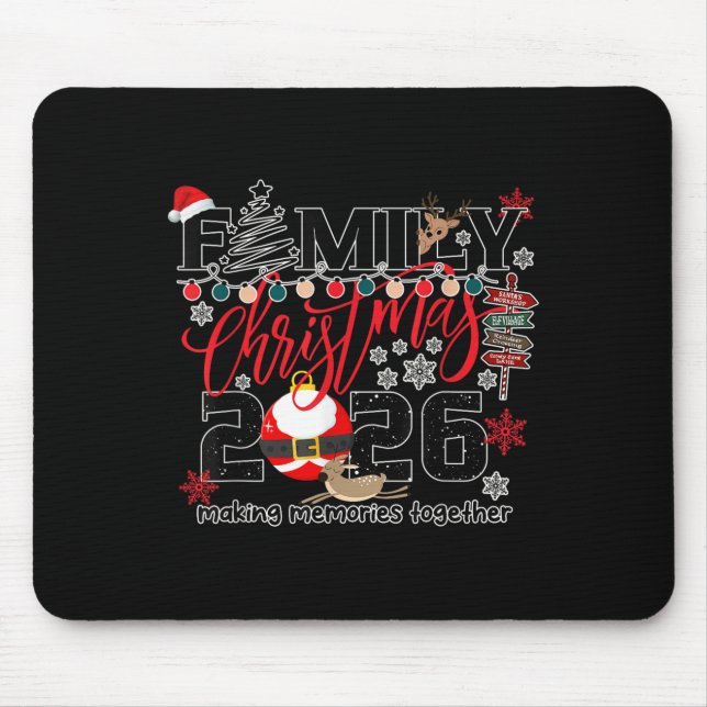 Merry Christmas 2026 Women, Men Shirt  Mouse Mat (Front)