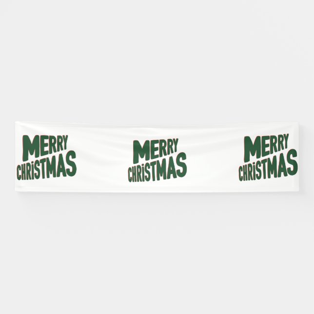 Merry Christmas 2.5x10 Vinyl Banner (Horizontal)