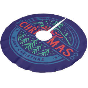 Merry Christmas 2 Brushed Polyester Tree Skirt