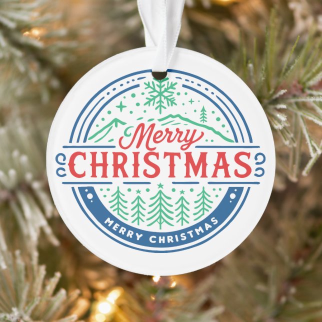 Merry Christmas 2 Ornament (Tree)
