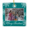 Merry Christmas 2 Photo Teal And White Snowflakes 
