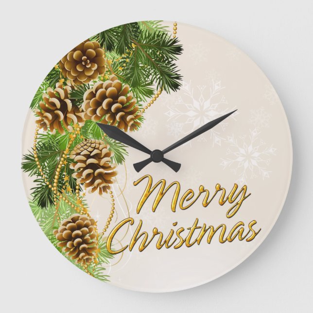 Merry Christmas 33 Wall Clock Options (Front)