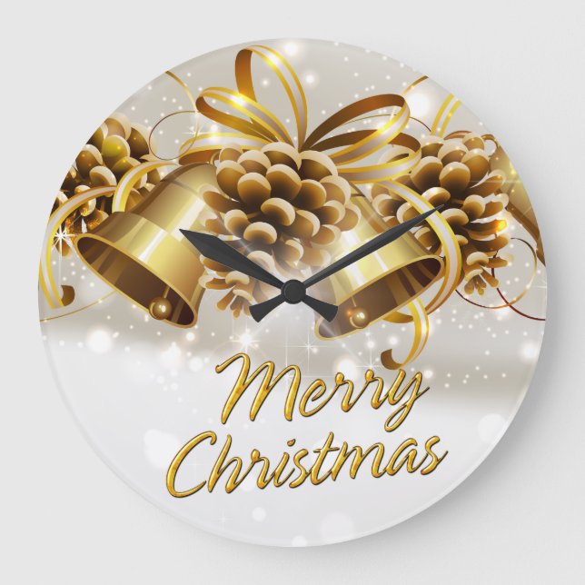 Merry Christmas 35 Wall Clock Options (Front)