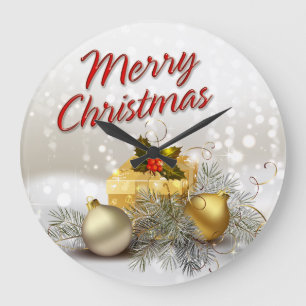 Merry Christmas 36 Wall Clock Options