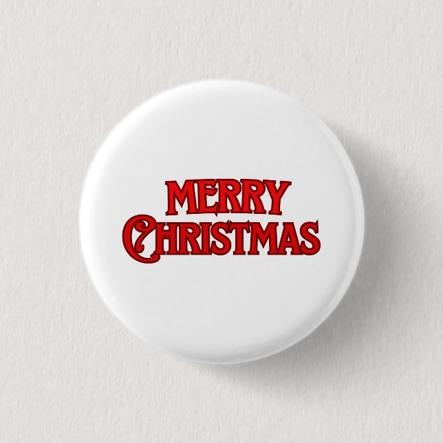 Merry Christmas 3 Cm Round Badge (Front)