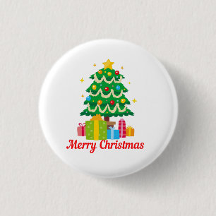 Merry Christmas 3 Cm Round Badge