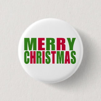 Merry Christmas 3 Cm Round Badge
