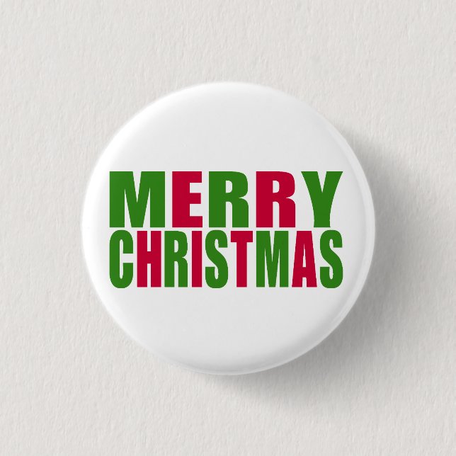 Merry Christmas 3 Cm Round Badge (Front)