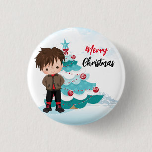 Merry Christmas   3 Cm Round Badge