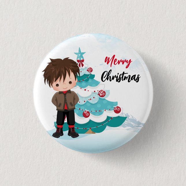 Merry Christmas   3 Cm Round Badge (Front)