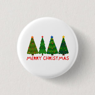 Merry Christmas 3 Cm Round Badge