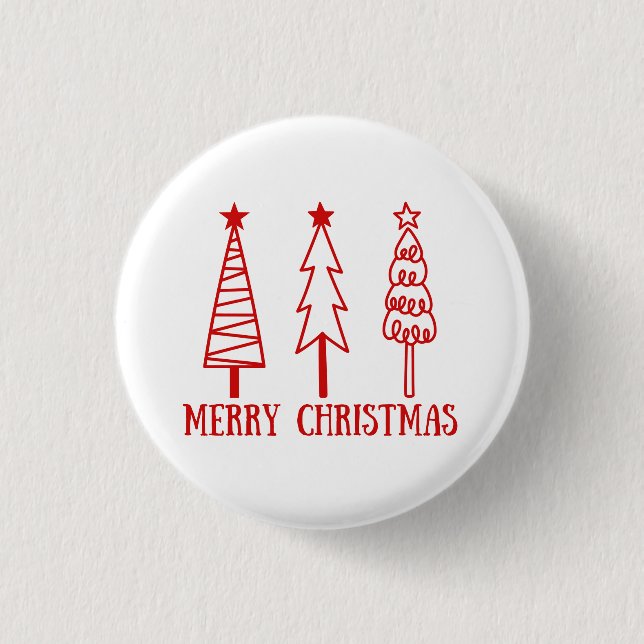 Merry Christmas 3 Cm Round Badge (Front)