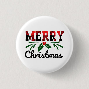 Merry Christmas 3 Cm Round Badge