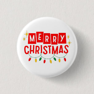Merry Christmas 3 Cm Round Badge
