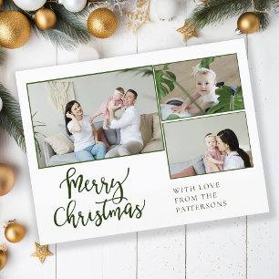 Merry Christmas! 3- Photo Holiday Postcard