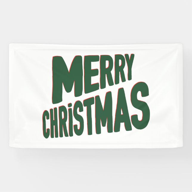 Merry Christmas 3x5 Vinyl Banner (Horizontal)