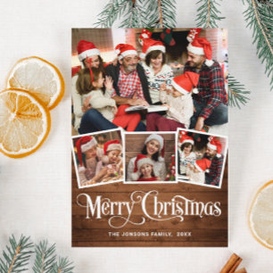 Merry Christmas 4 PHOTO Greeting Holiday Card