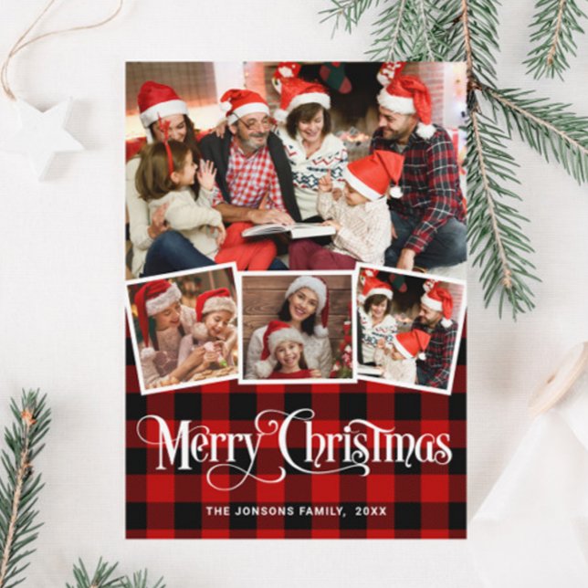Merry Christmas 4 PHOTO Greeting Holiday Card (Creator Uploaded)