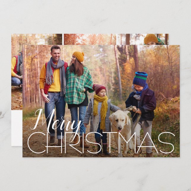 Merry Christmas 4 Photo  Holiday Card (Front/Back)