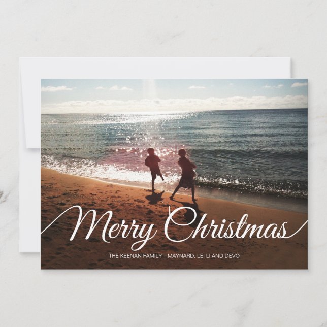 Merry Christmas | 4 photos | 7x5 Holiday Card (Front)