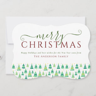 Merry Christmas 4 Photos Family Holiday Card