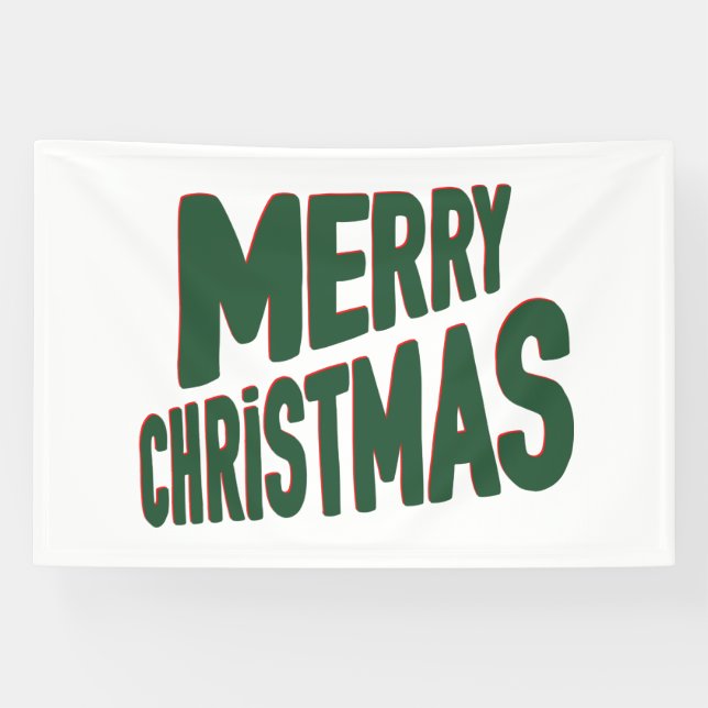 Merry Christmas 4x6 Vinyl Banner (Horizontal)
