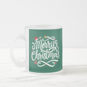 Merry Christmas-61039 Frosted Glass Coffee Mug