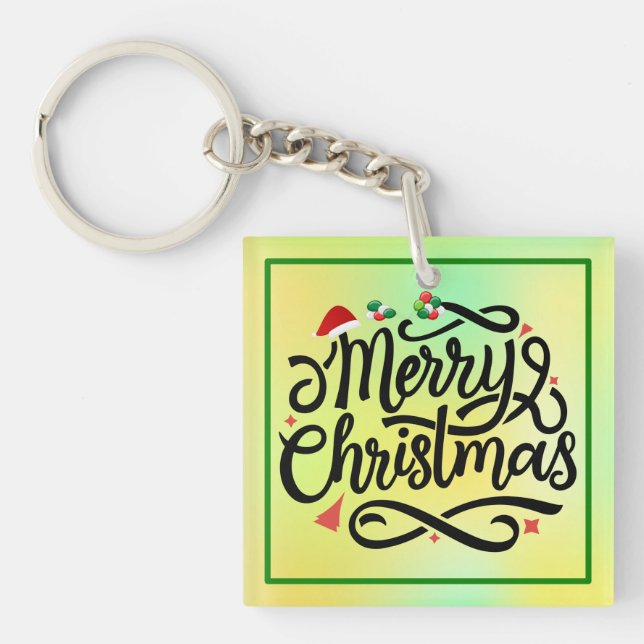 Merry Christmas-61039 Key Ring (Front)