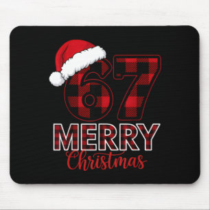 Merry Christmas 67 Buffalo Plaid Santa Family Xmas Mouse Mat
