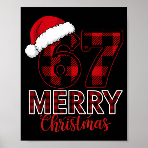 Merry Christmas 67 Buffalo Plaid Santa Family Xmas Poster