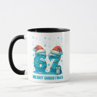 Merry Christmas 67 Frozen Numbers Christmas  Mug