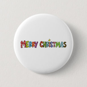 Merry Christmas 6 Cm Round Badge