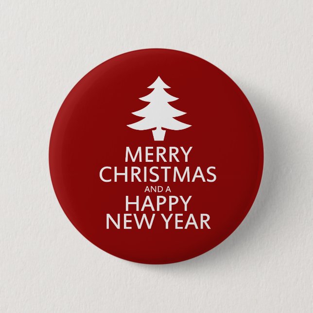 Merry Christmas 6 Cm Round Badge (Front)