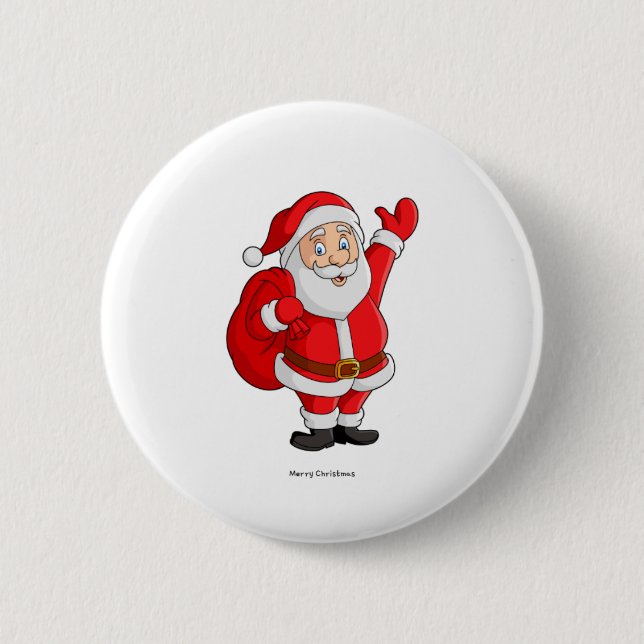 Merry Christmas 6 Cm Round Badge (Front)