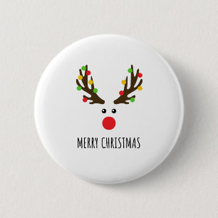 MERRY CHRISTMAS 6 CM ROUND BADGE
