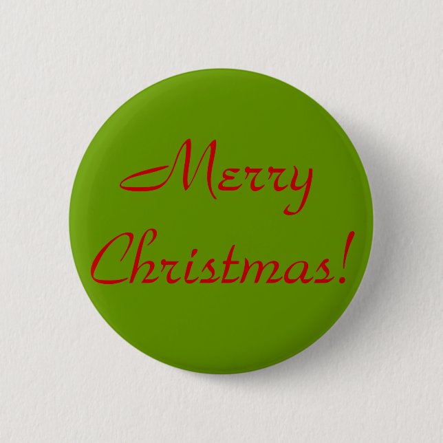 Merry Christmas! 6 Cm Round Badge (Front)
