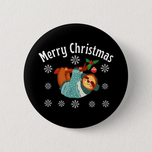 Merry Christmas 6 Cm Round Badge (Front)