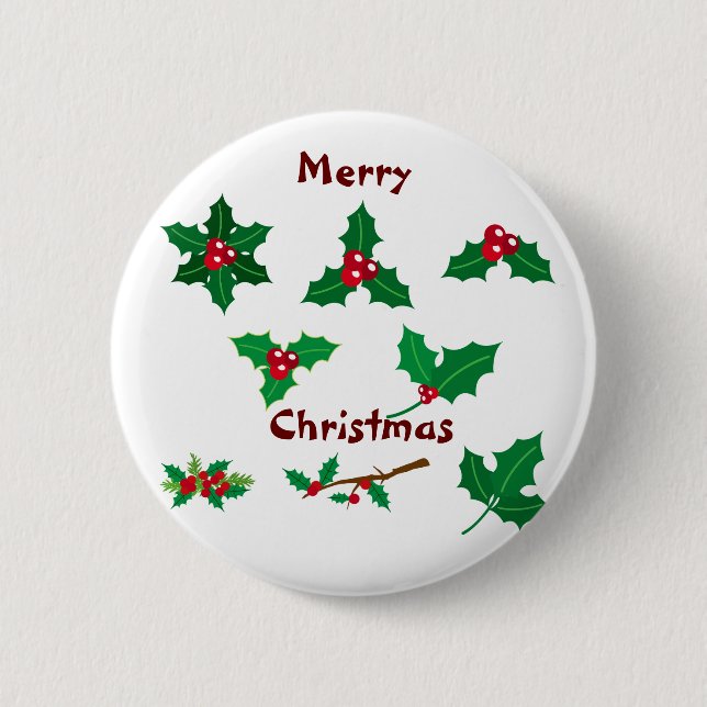 Merry Christmas 6 Cm Round Badge (Front)