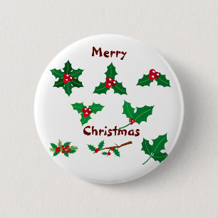Merry Christmas 6 Cm Round Badge