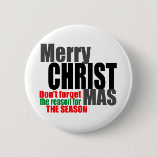 Merry Christmas 6 Cm Round Badge