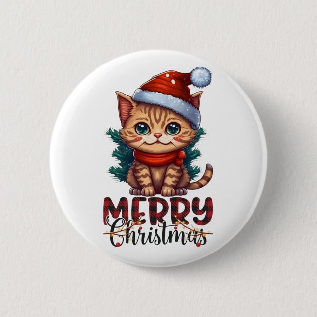 Merry Christmas  6 Cm Round Badge (Front)