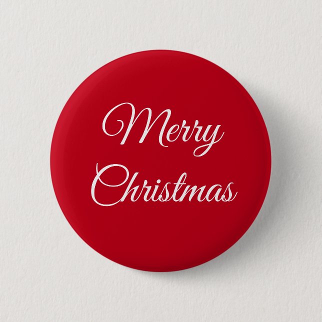 Merry Christmas 6 Cm Round Badge (Front)