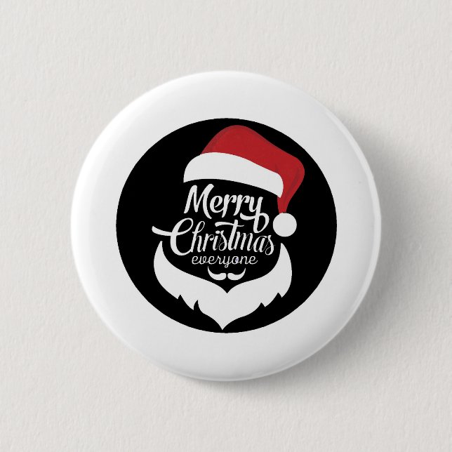 Merry Christmas 6 Cm Round Badge (Front)