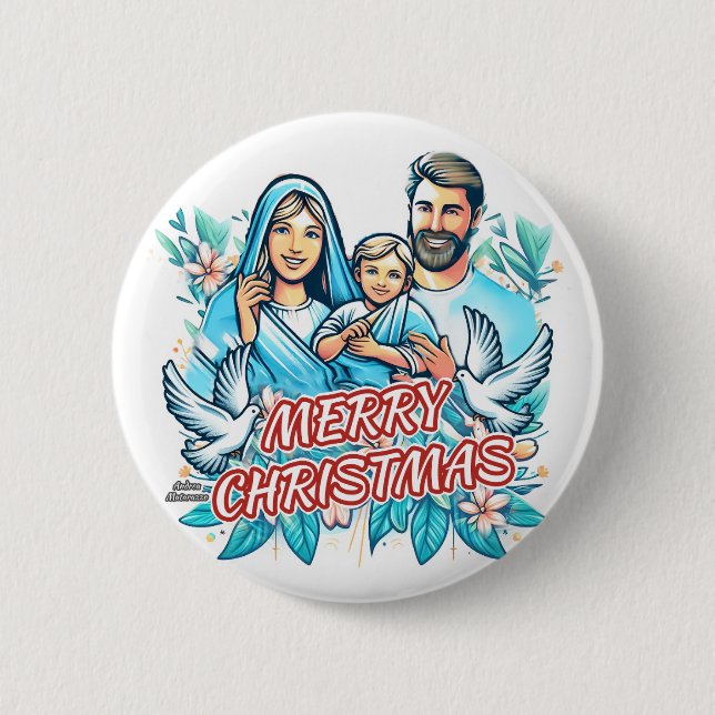 Merry Christmas  6 Cm Round Badge (Front)