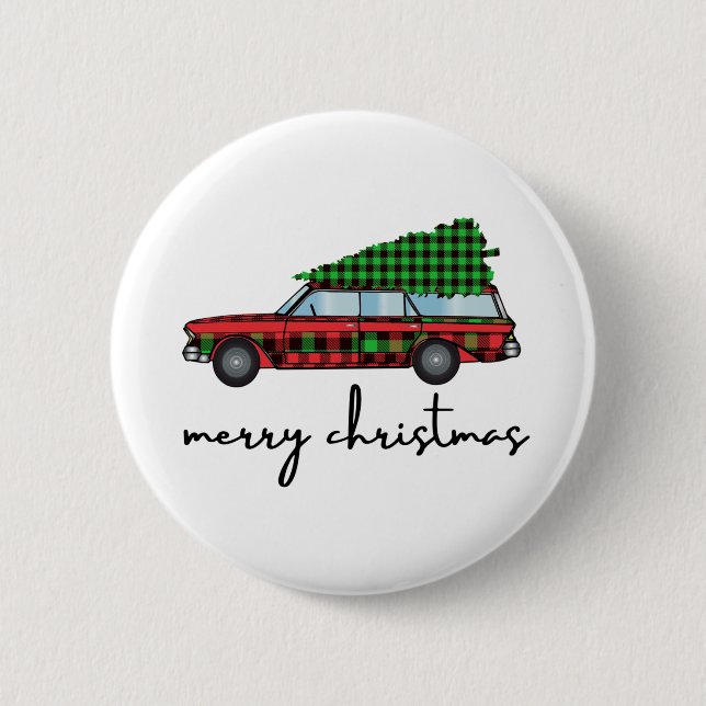 Merry Christmas 6 Cm Round Badge (Front)