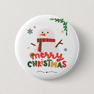 Merry Christmas 6 Cm Round Badge