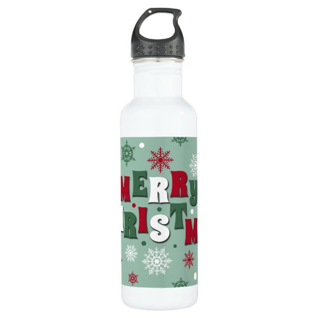 Merry Christmas 710 Ml Water Bottle (Front)