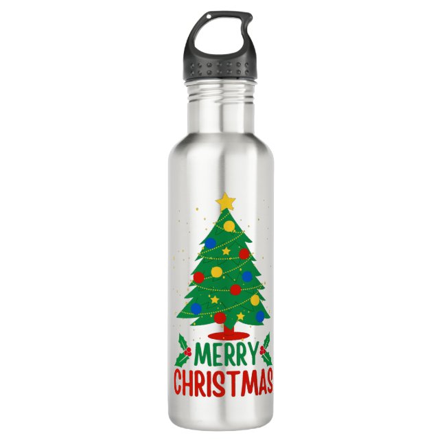 Merry Christmas 710 Ml Water Bottle (Front)